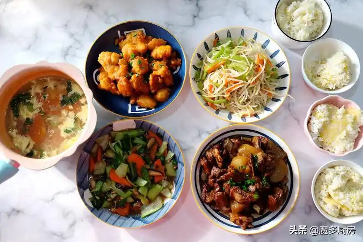 午餐图片真实照片(晒晒一家四口的家常午餐) - 赤虎壹号