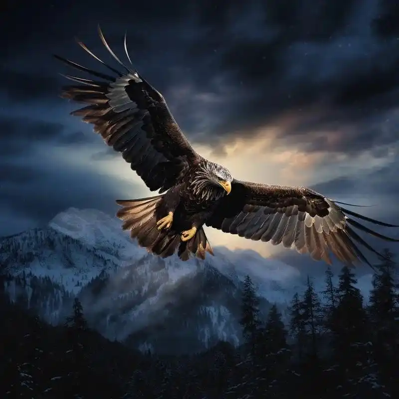 夜景 #意境 #鹰#鹰眼#头像 - 抖音