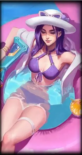 lol2018泳池派对女警皮肤什么样凯瑟琳泳装皮肤特效