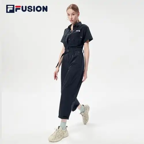 连体filafusion斐乐潮牌女装夏季新款街头工装机能运动套装