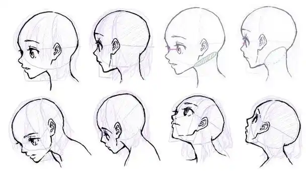 动漫侧脸画法,动漫侧脸画法古风女生(总画不好漫画人物的侧脸)