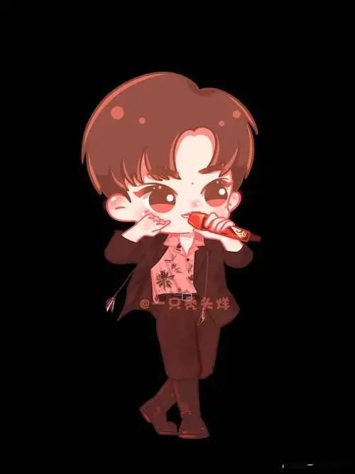 易烊千玺立麦卡通小合集,q版可爱带走想rua