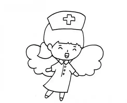 白衣天使简笔画