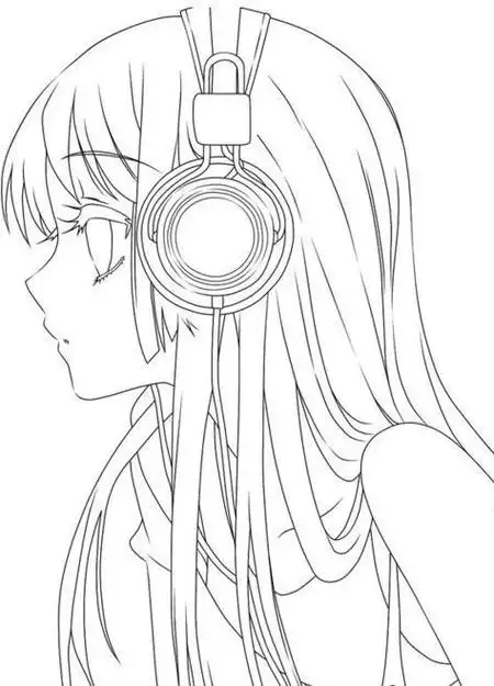 现代女生动漫霸气简笔画