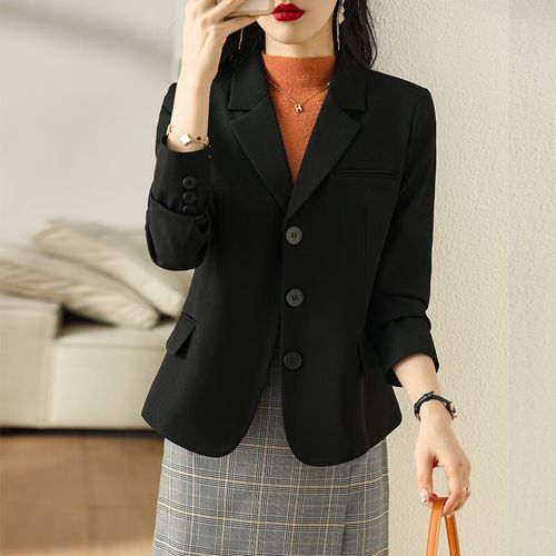 韩依索丝咖色小西装外套女秋季新款小个子今年流行感炸街女装短款西服