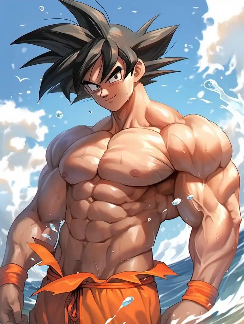 肌肉悟空[滑稽]#ai绘画# #动漫头像和壁纸# #肌肉