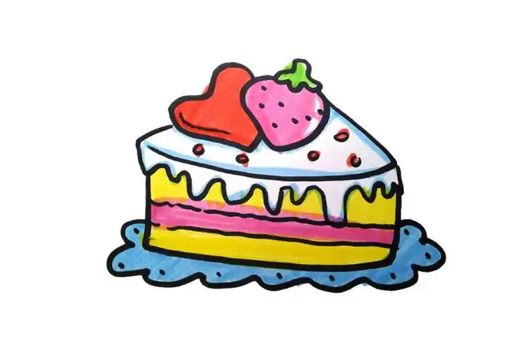 一组吃的喝的美味食物简笔画图片