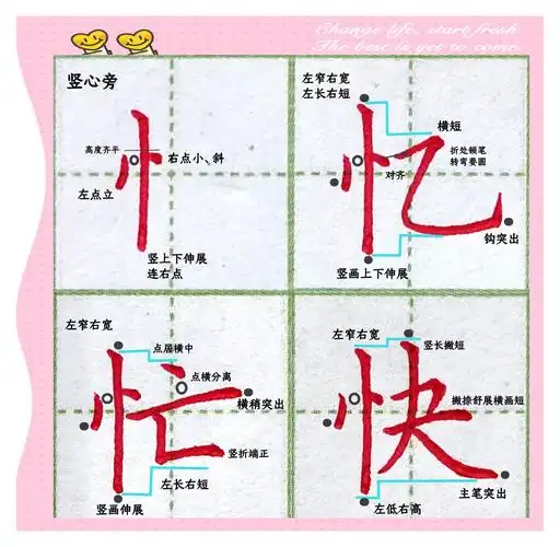 💓 竖心旁的书写指南 📜