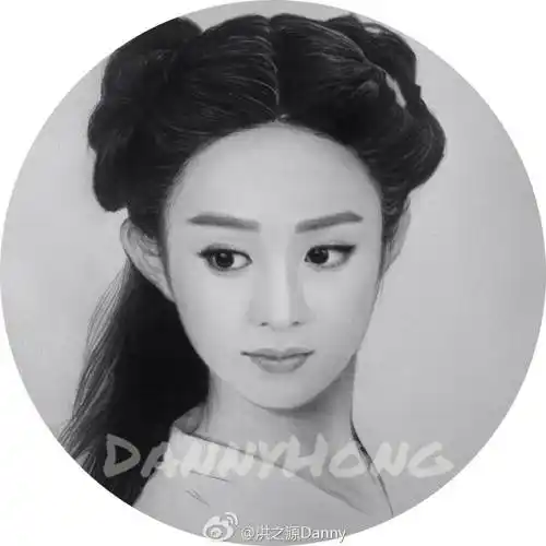 赵丽颖花千骨素描