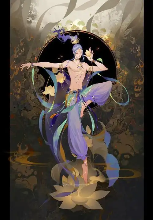 敦煌飞天男子系列