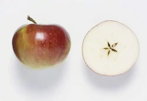 无人,横图,俯视,室内,特写,白天,白色背景,餐桌,桌子,苹果,水果,切开