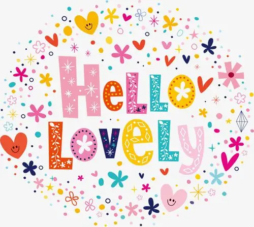 你好亲爱的可爱卡通图案