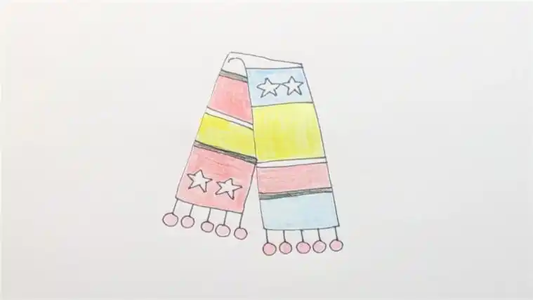 围巾简笔画