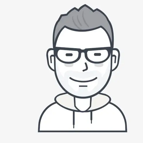 背书包的小男生手绘卡通戴眼镜的男孩