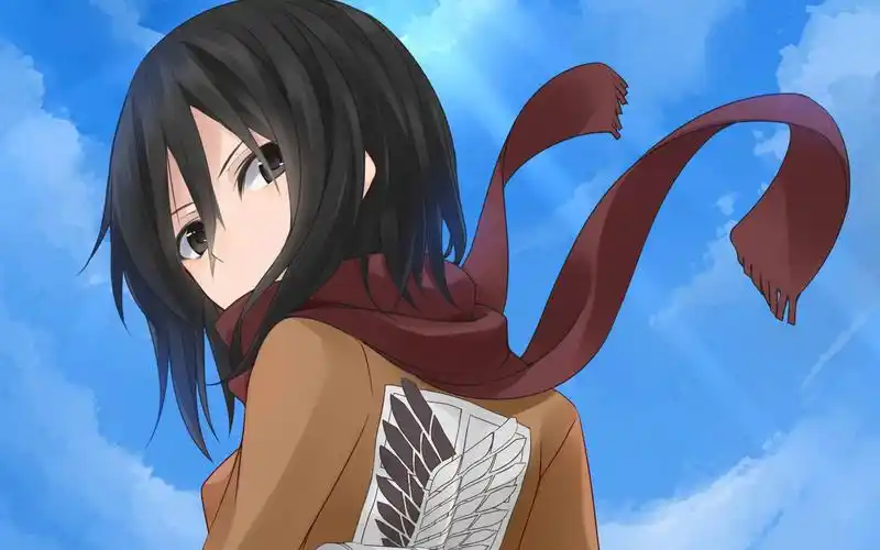 动漫美女三笠阿克曼卡通高清桌面壁纸