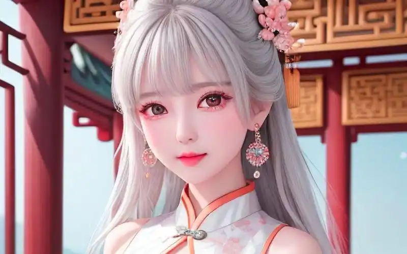 (ai绘画)银发古风美女八十八