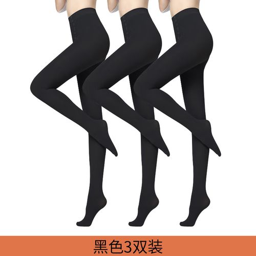 宝娜斯宝娜斯天鹅绒连裤袜女胖mm200斤加肥加大黑色秋冬加厚打底袜