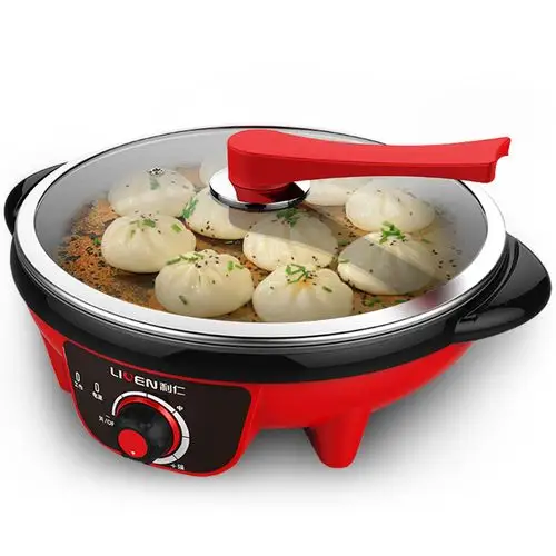 利仁电煎锅多功能电热锅水煎包锅煎饺锅家用电蒸锅烙饼锅正品不粘