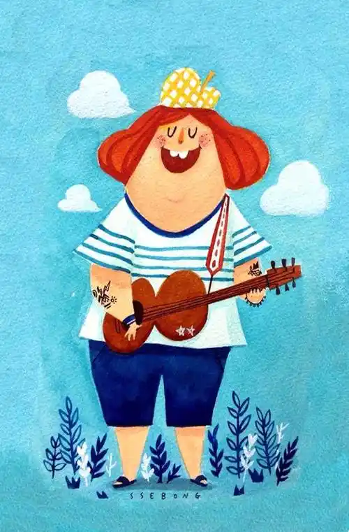 水彩画卡通 水彩画卡通人物可爱 简单