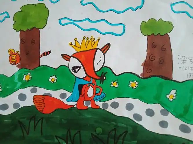 二年级美术课堂《动物朋友们》作品展播