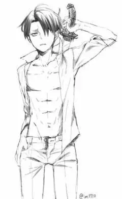 路飞腹肌简笔画