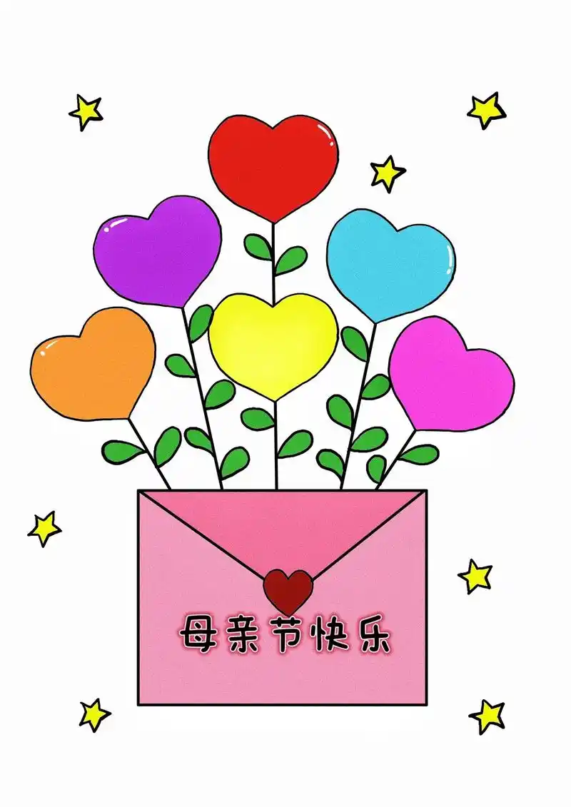 简单的母亲节主题画