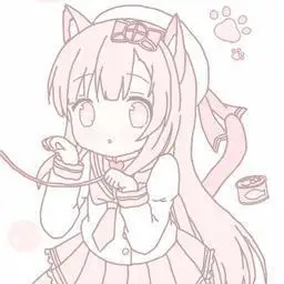 女生可爱简笔画头像猫耳