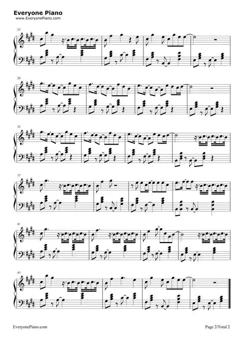 空空如也-胡66五线谱预览2-钢琴谱文件(五线谱,双手简谱,数字谱,midi