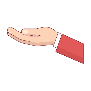 卡通手掌托着状态