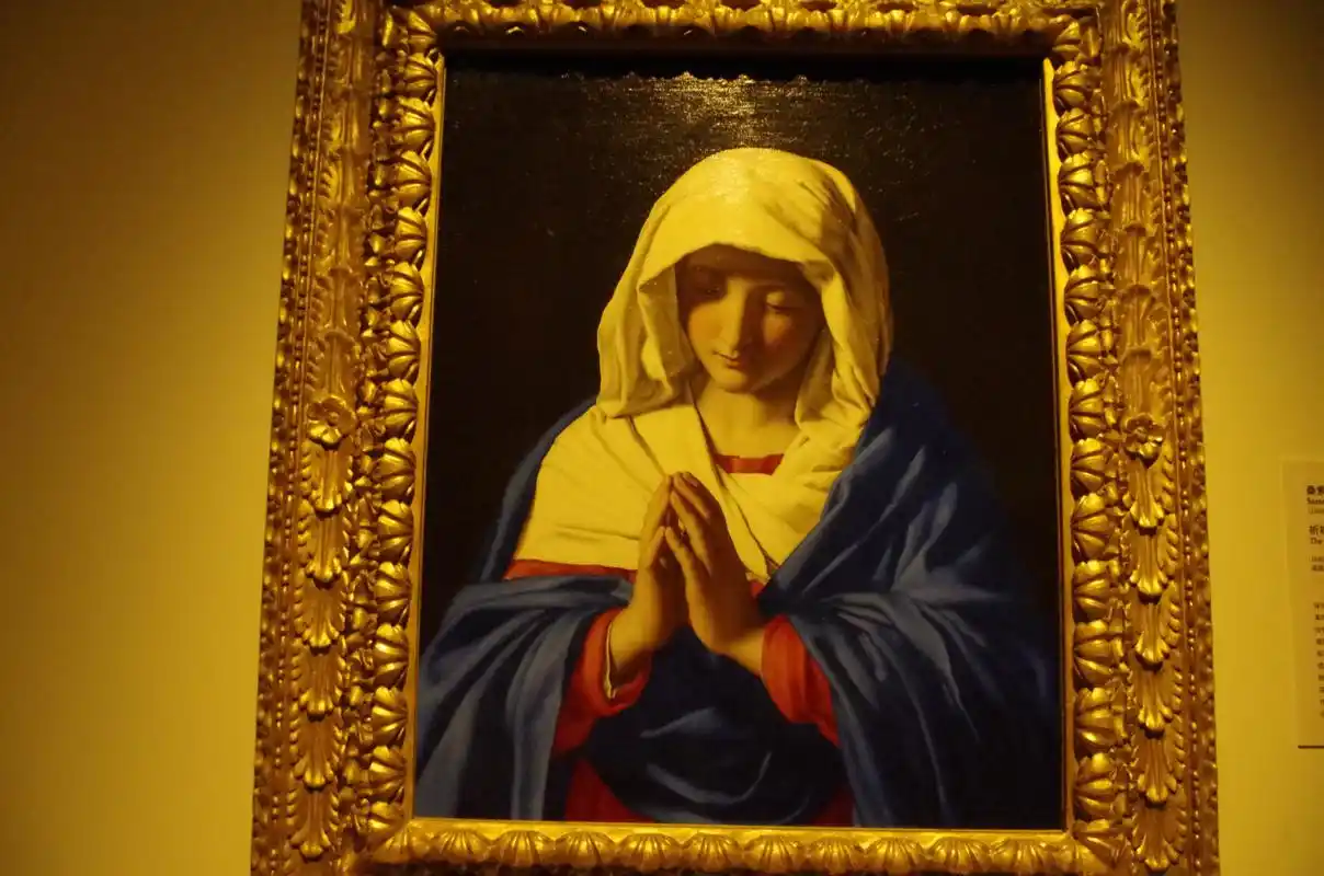 走进上博——欣赏欧洲美术珍品(16) 祈祷的圣母(桑索费莱托) 桑索费