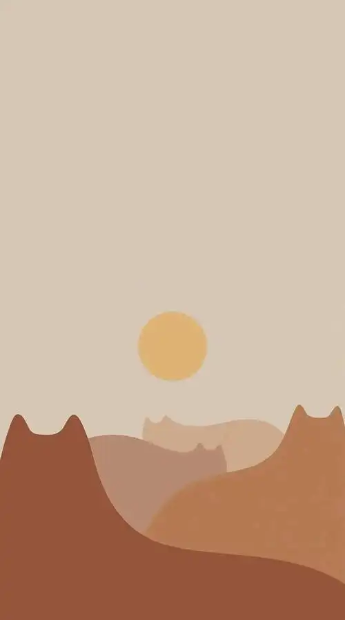 简约风猫咪手机壁纸