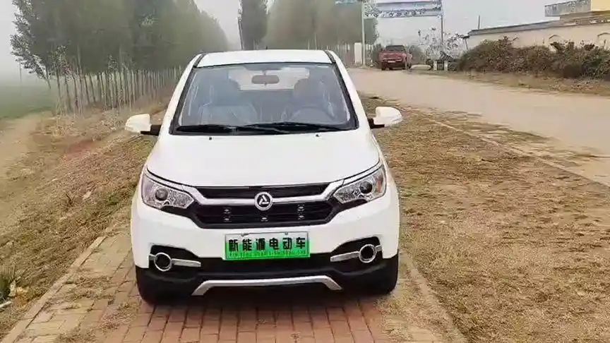 鸿日电动四轮代步车家用低速电动汽车油电两用接送孩子锂电轿