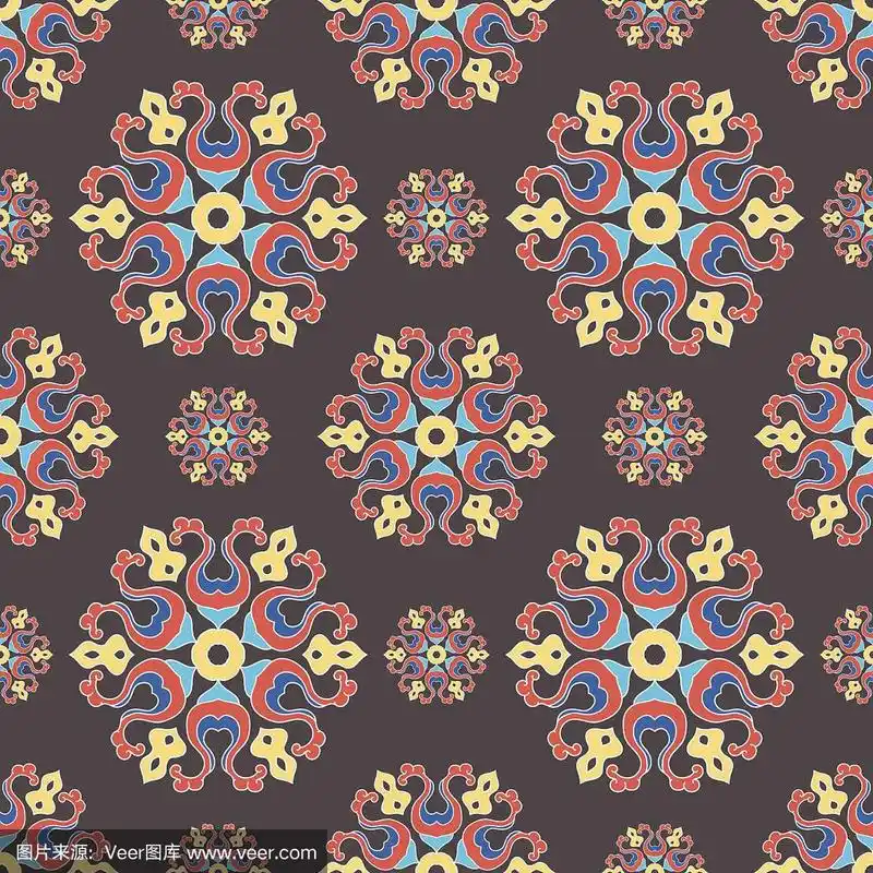 四方连续纹样,曼荼罗,印度教,艺术,形状