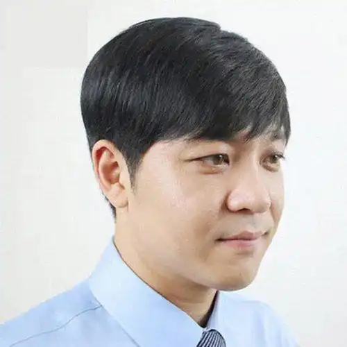 短发男士头教习头模公仔头假发人头男模特头包假发黑色