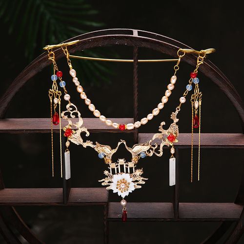 项链古风景泰蓝项圈复古古代璎珞古装汉服配饰发饰