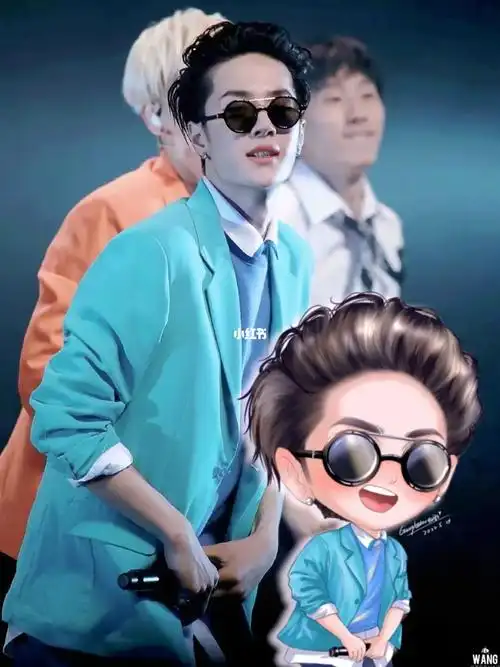 procreate卡通王一博海王啵q版头像