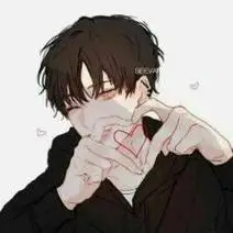 爱心 漫画 男头 少年 帅气 高颜值 黑发 比心