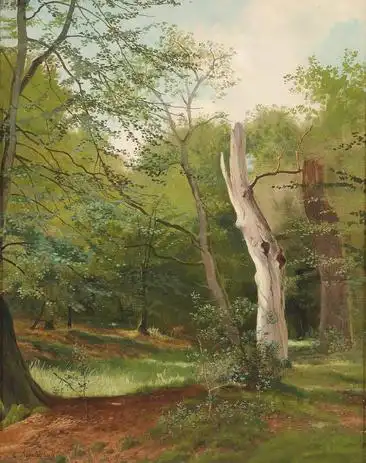 春天的树古典油画装饰画