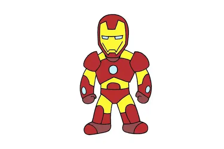 如何一步一步画钢铁侠