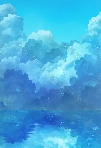 蓝色唯美背景素材图片