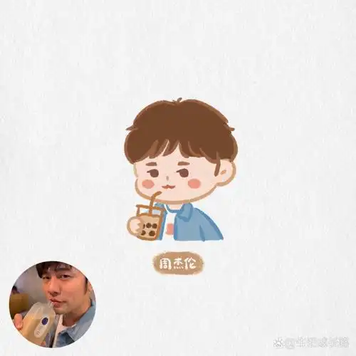 [ 简笔画 ] 周杰伦 q版明星头像 (附线稿)