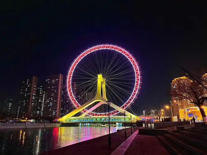 1/120桥梁摩天轮地标夜景天津城市光手机桥梁爱好者集中地爬楼联盟