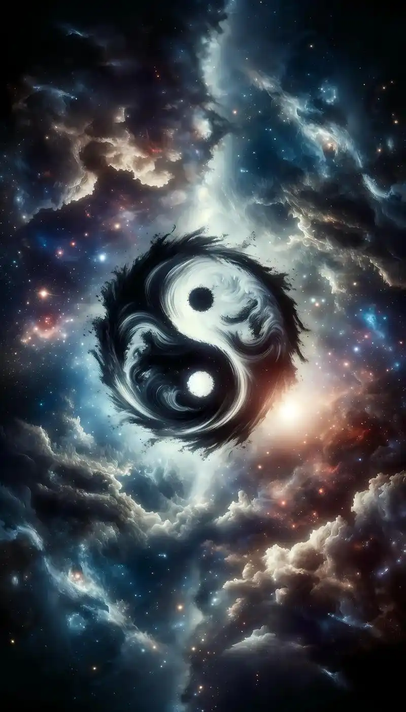 宇宙和太极图壁纸.