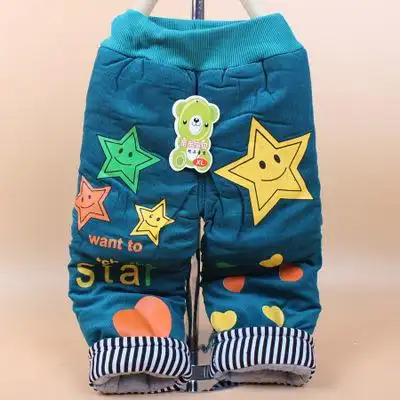 宝宝秋冬装夹棉加厚外穿棉裤儿童胶印卡通多花型平腰保暖裤sz3938