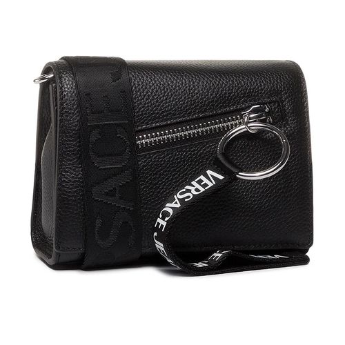 versace jeans couture 范思哲女包 女士皮革荔枝纹翻盖印花斜挎单肩