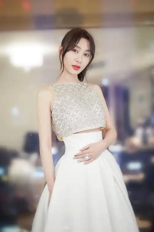 李菲儿穿两截式钻饰礼服高挑优雅女人梦寐以求身材