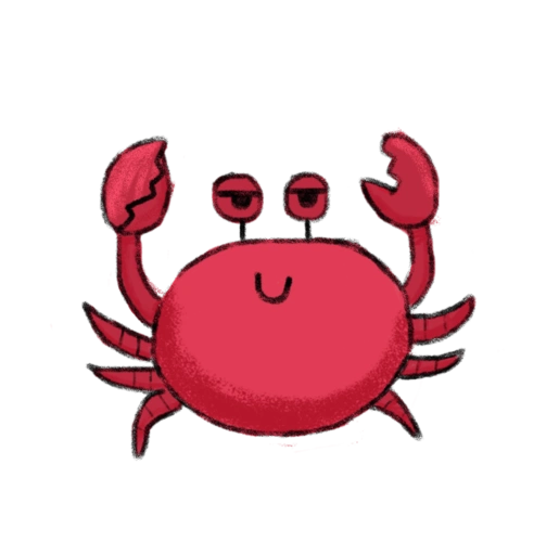 卡通手绘小清新的螃蟹免费下载