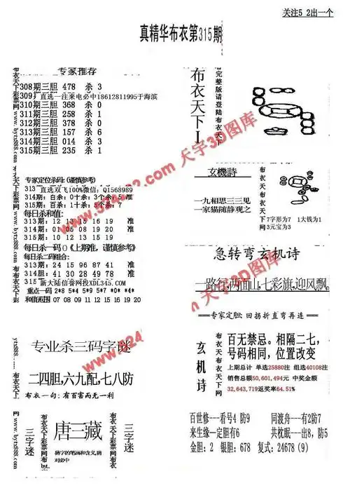 福彩3d精华布衣1