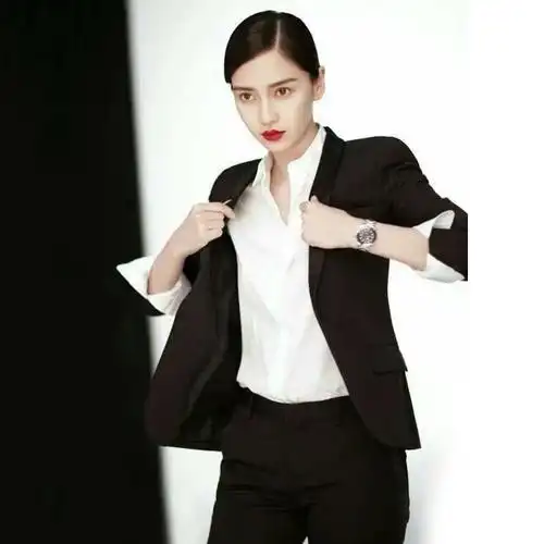 西装外套女韩版英伦风angelababy同款小西装职业装黑色气质套装优惠券