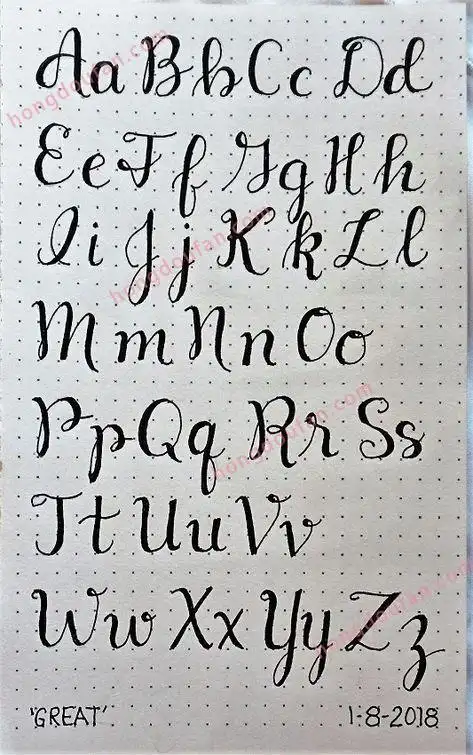 26个大小写英文字母草写有趣可爱的迪士尼以及更多手写花体字英文字体